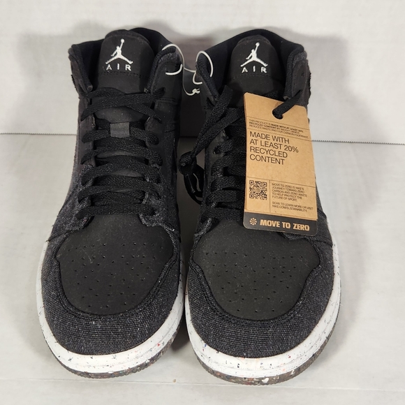 NWT Men's Jordan 1 Mid Crater Black - Picture 2 of 12